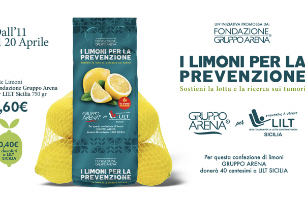 Fondazione Gruppo Arena a sostegno di LILT Sicilia, con i limoni per la prevenzione